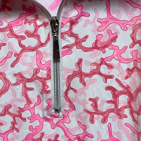 NWOT Lulu B Quarter Zip Dress Sleeveless Pink Coral Sz 1X - Picture 3 of 6